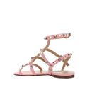 Valentino Garavani Rockstud Leather Sandals - Pink - Woman