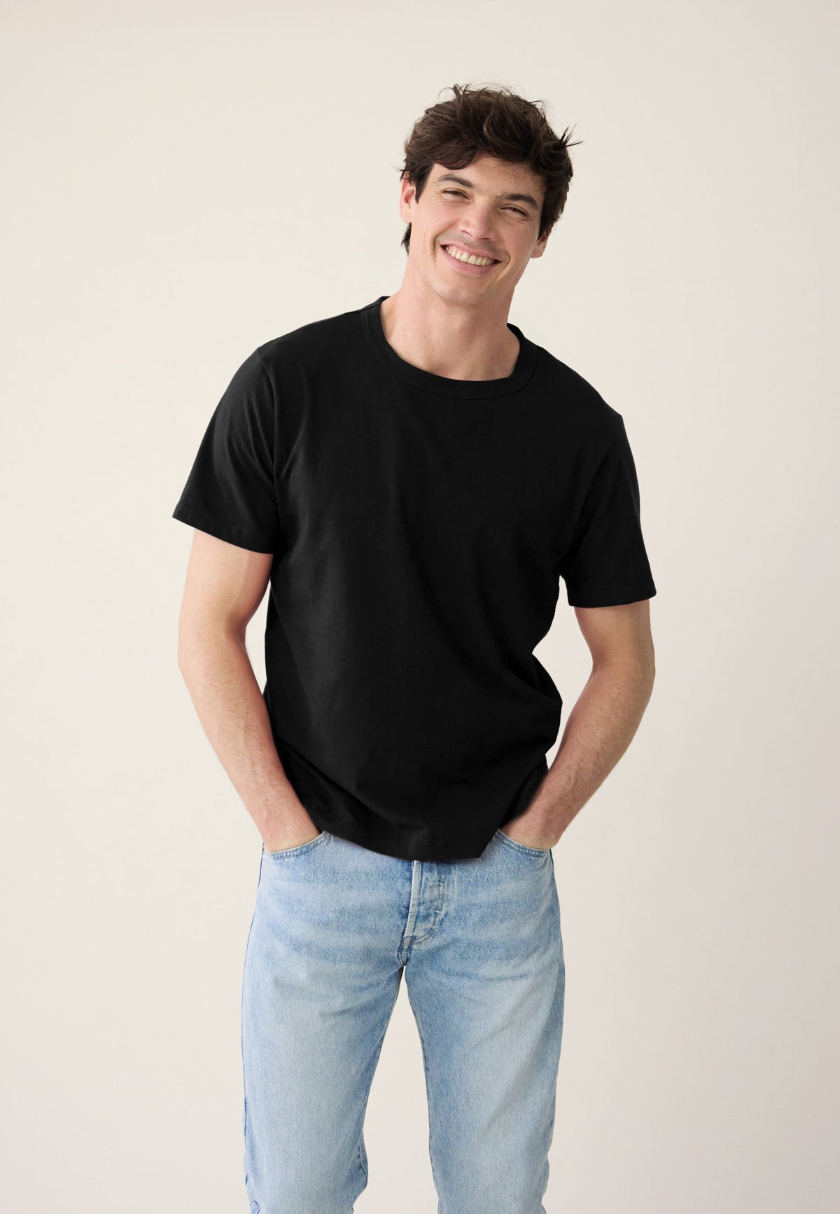 T-Shirt À Manches Courtes Formidable En Coton - Noir