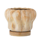 Hollis - Maceta Con Platillo - Natural - Gres