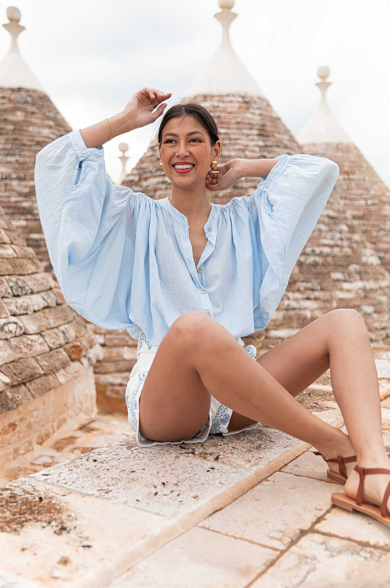 BIANCA Bleue - Chemise Oversize