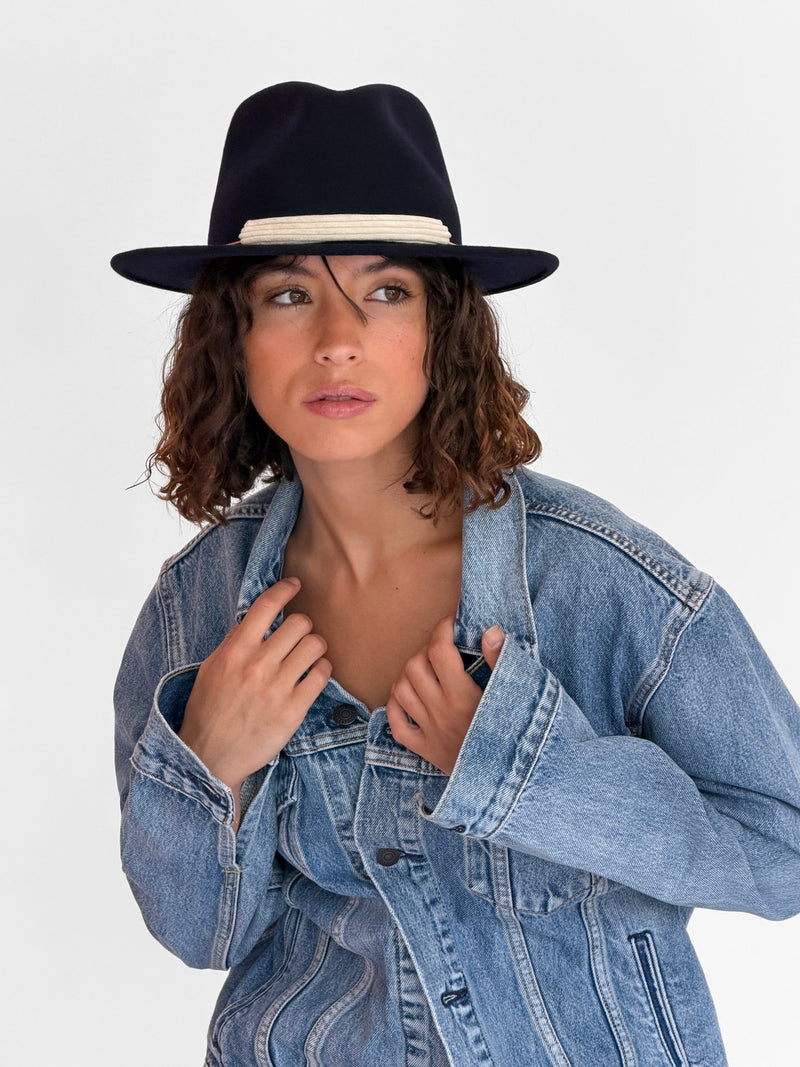 Chapeau Feutre Bianca - Navy