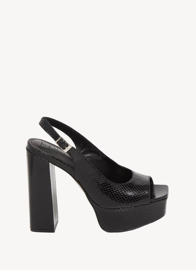 Free Lance - Sandales Slingback Biba - Noir - Femme