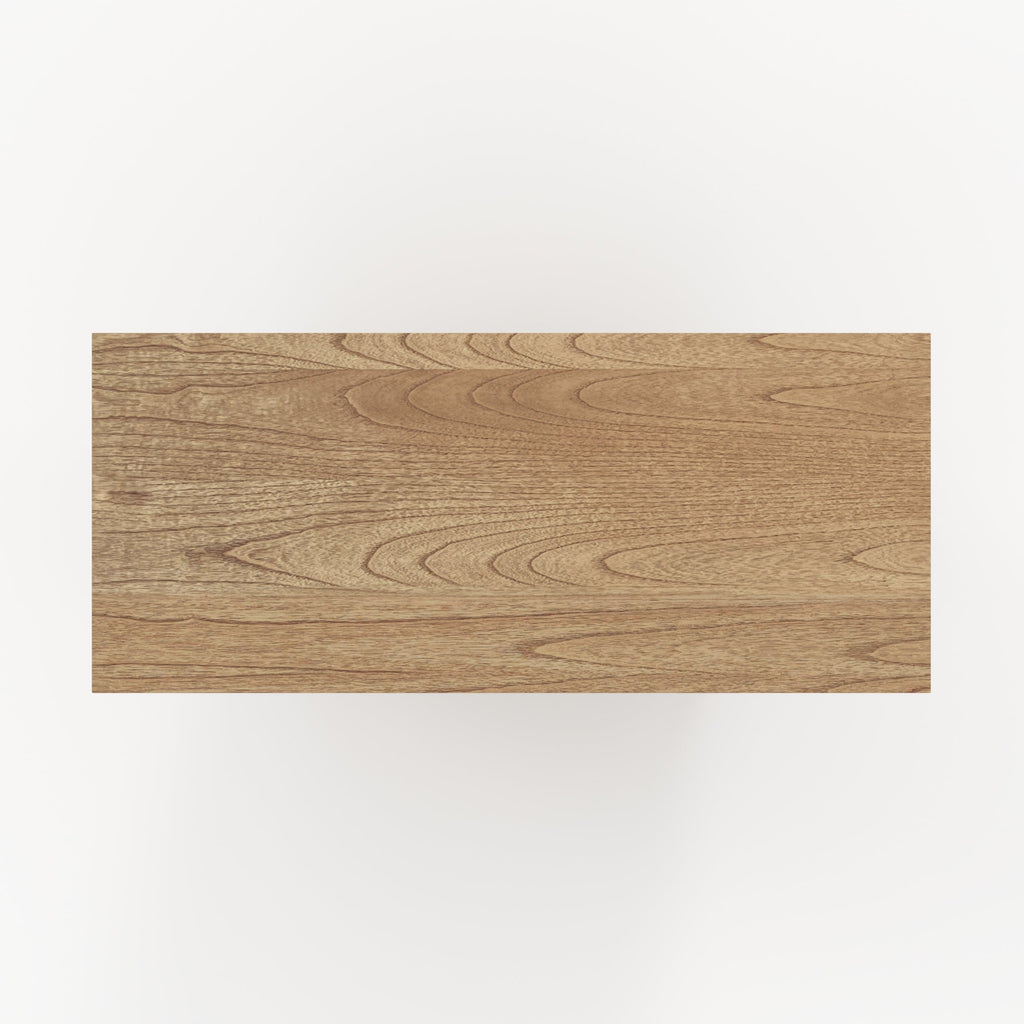 Delya - Bibliothèque En Bois Massif De Mindi Et Rotin