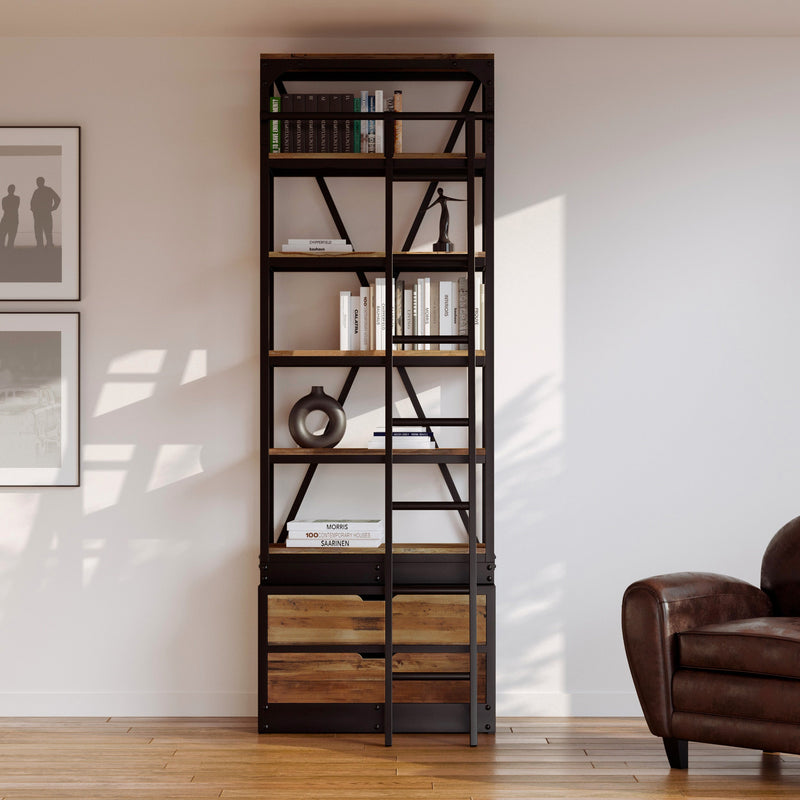 Petite bibliothèque Kasi 86 cm avec échelle