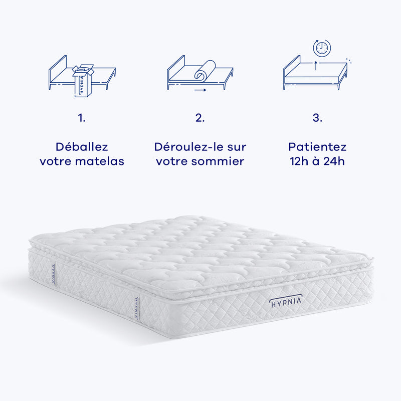 Pack - Supreme Wellness Mattress + Mattress Cover + 2 Hybrid Pillows