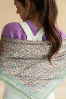 Big Foulard En Soie Latika "Amour" - Jade