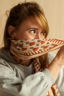 Big Foulard En Soie Latika "Poppy" - Nude