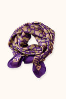Big Foulard En Soie Latika "Poppy" - Raisin