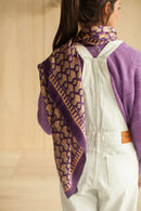 Big Foulard En Soie Latika "Poppy" - Raisin