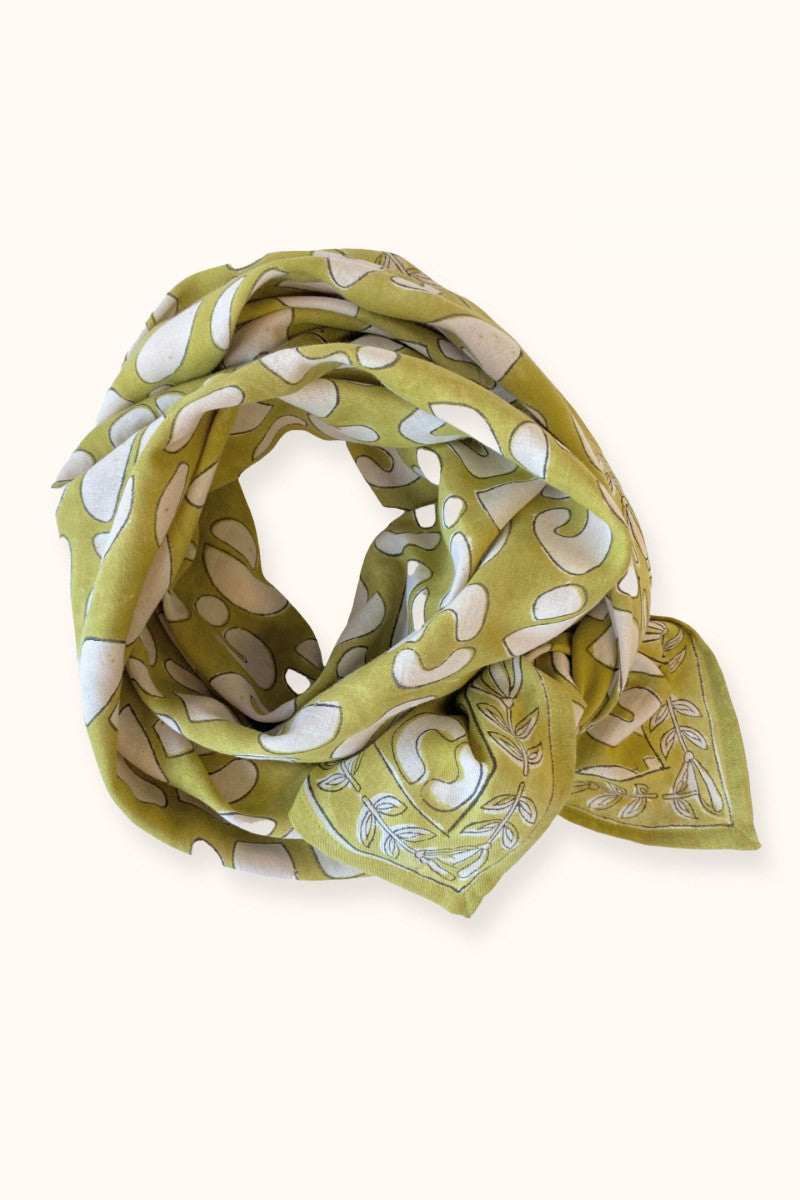 Big Foulard Latika "Artistic" - Anis