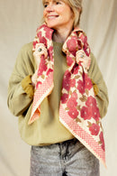 Big Foulard Latika "Bloom" - Macadamia