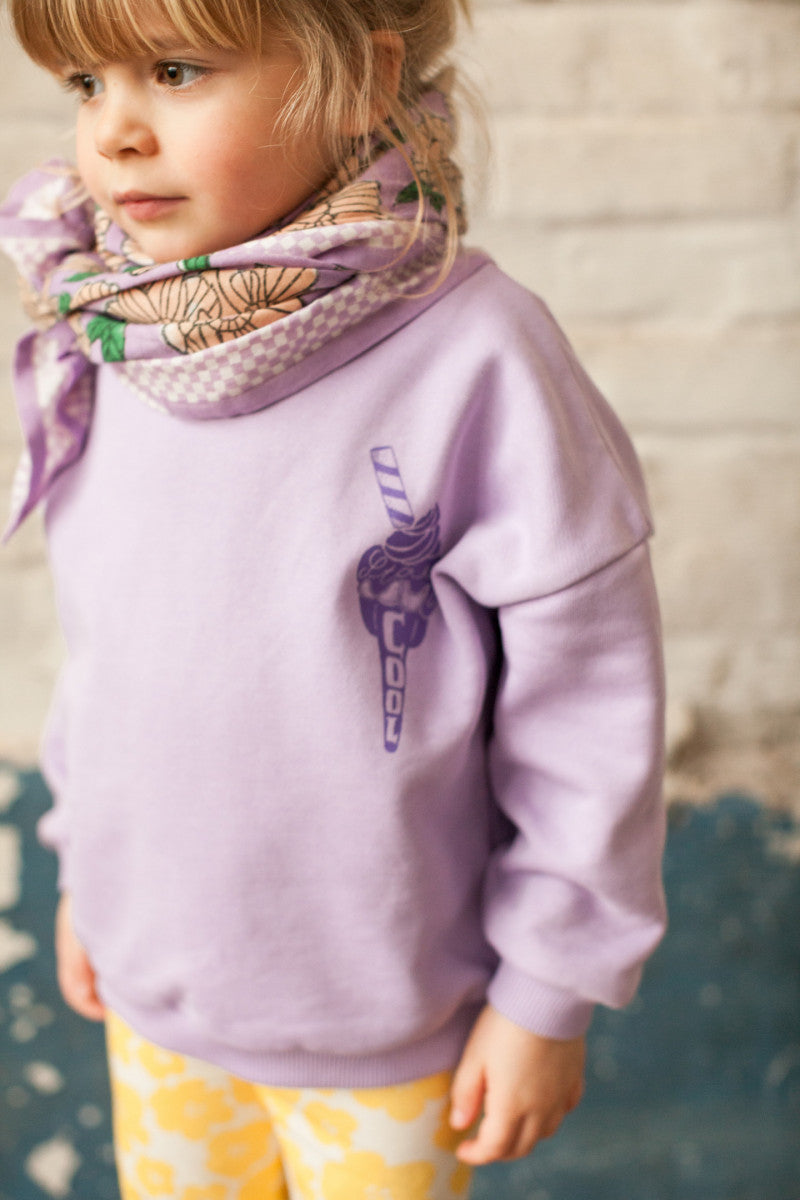 Big Foulard Latika "Bloom" - Lavande