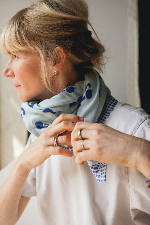 Big Foulard Latika "Cool" - Hirondelle