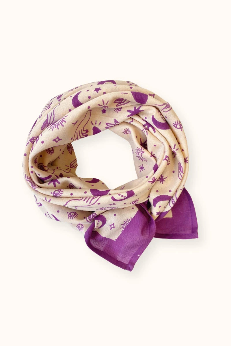 Big Foulard Latika "Karma" - Macadamia