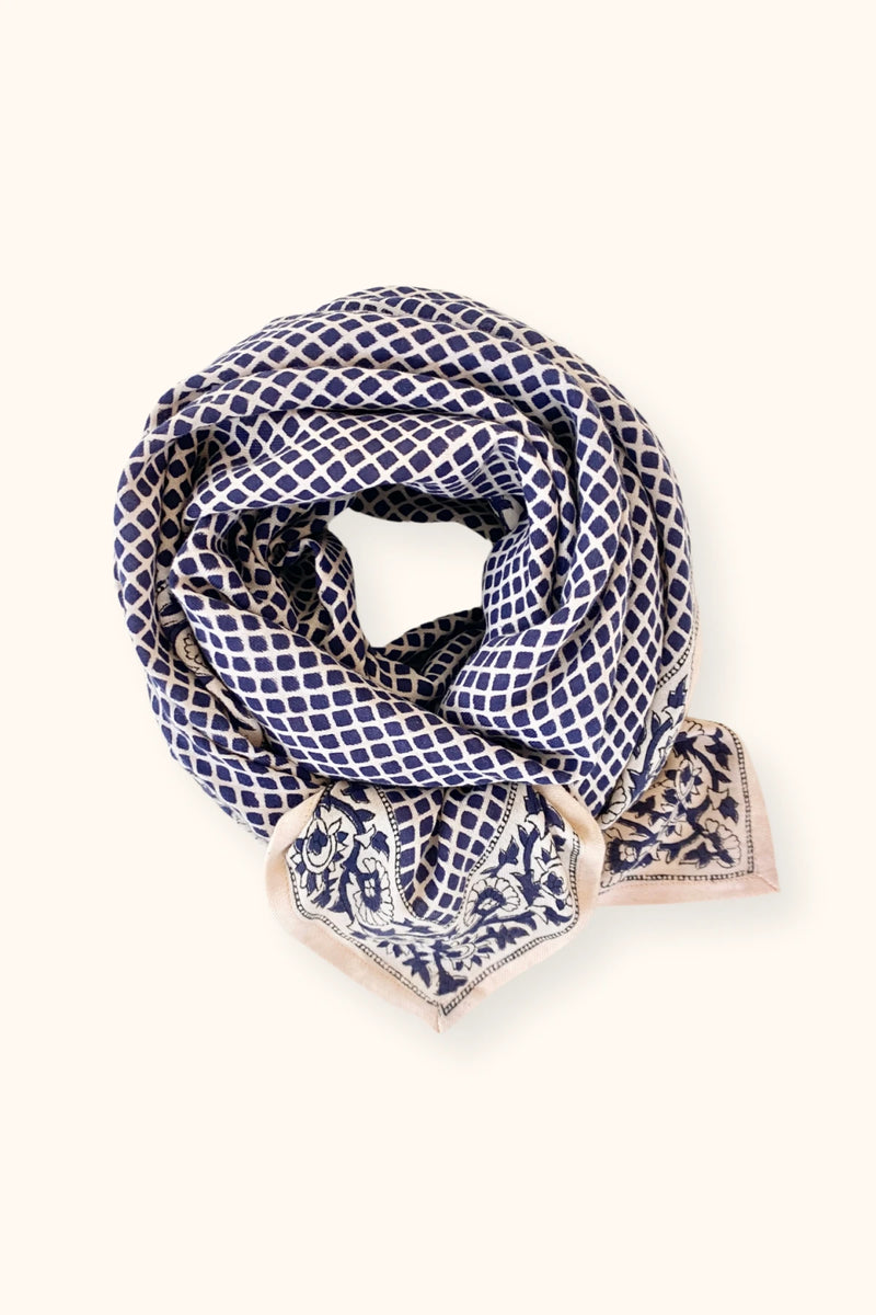 Big Foulard Latika "Mosaïc" - Graphite