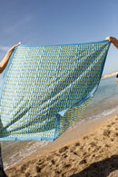 Big Foulard Latika "Pop Corn" - Océan