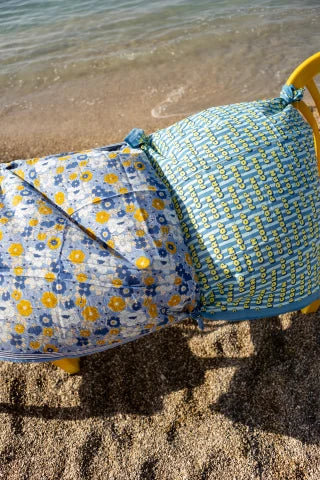 Big Foulard Latika "Pop Corn" - Océan