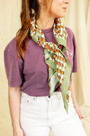 Big Foulard Latika "Pop Corn" - Olive