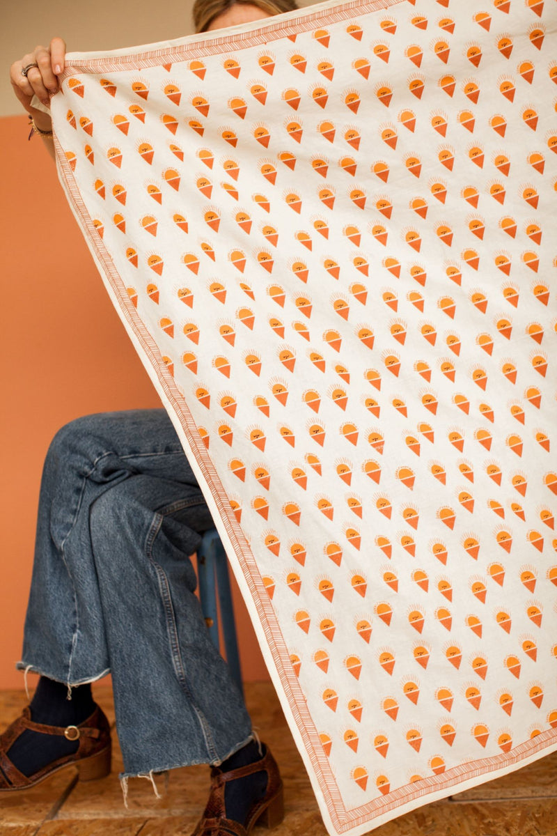 Big Foulard Latika "Sorbet" - Abricot