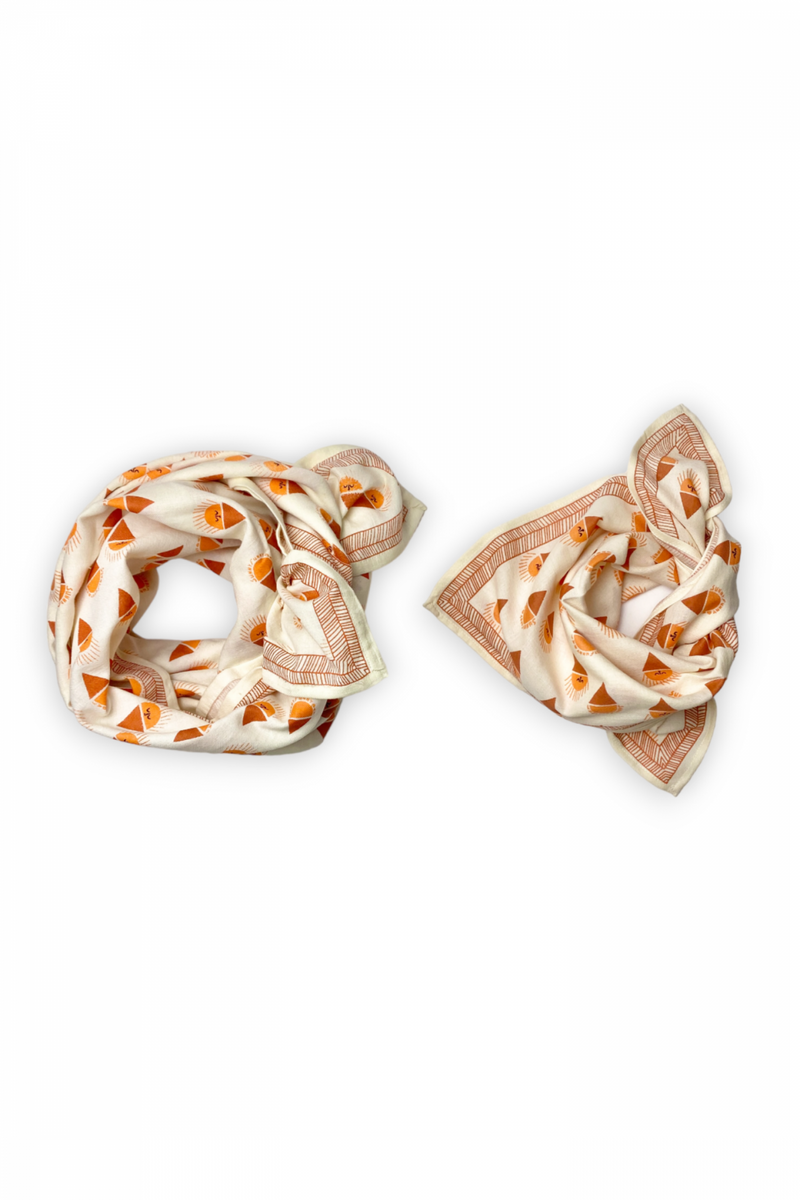 Big Foulard Latika "Sorbet" - Abricot