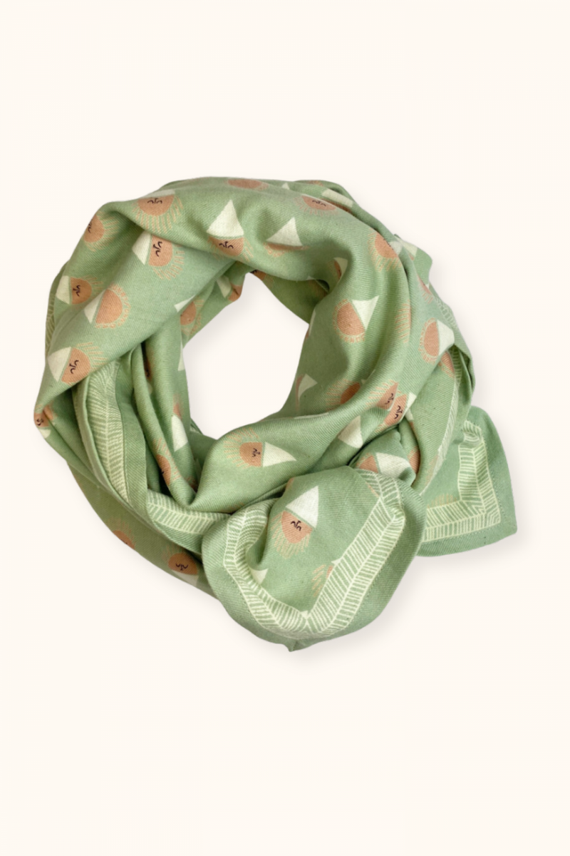 Big Foulard Latika "Sorbet" - Pistache