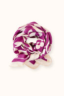 Big Foulard Palika "Damier" - Fuchsia