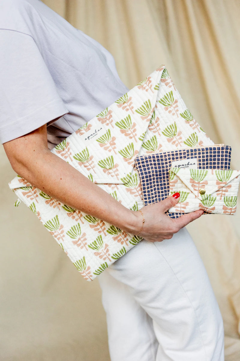 Big Pochette Ohas "Tresse" - Celery