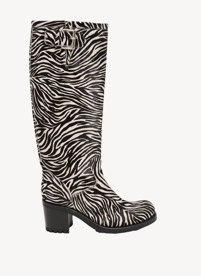 Free Lance - Bottes Biker Geronimo - Zebre - Femme