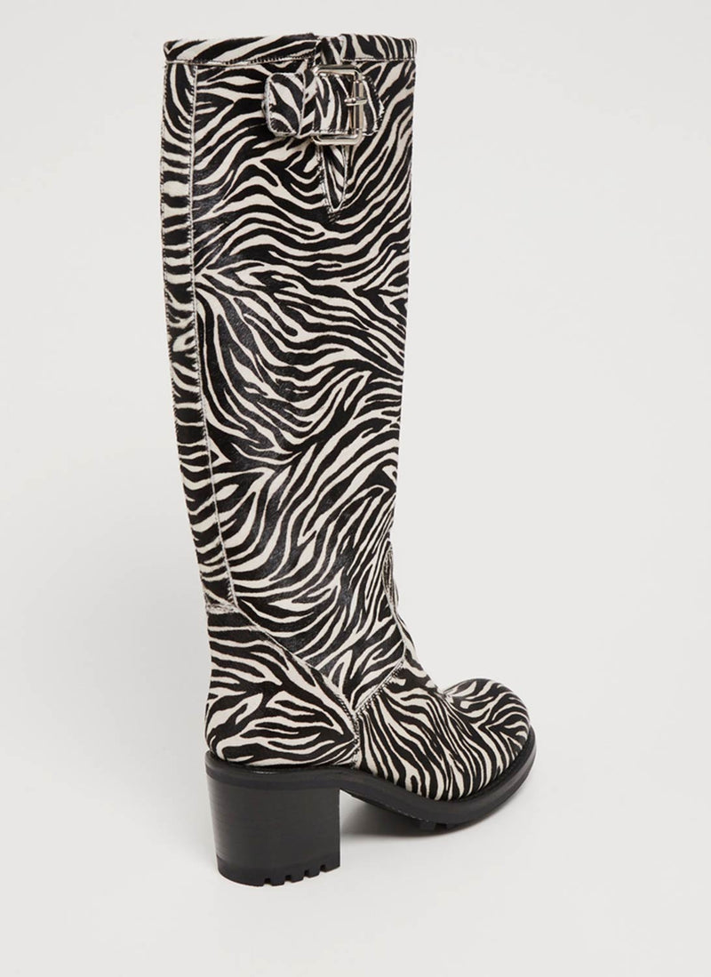 Free Lance - Bottes Biker Geronimo - Zebre - Femme