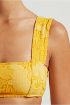 Haut De Bikini Palm Poolside - Jaune