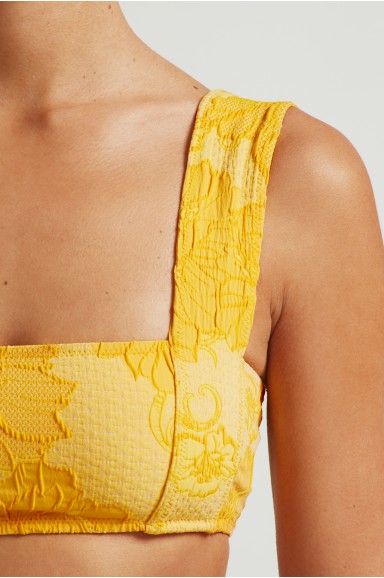 Haut De Bikini Palm Poolside - Jaune