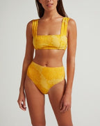 Haut De Bikini Palm Poolside - Jaune