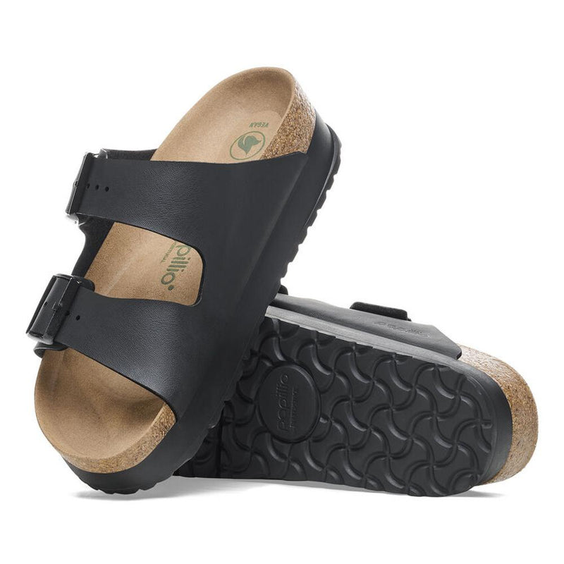 Birkenstock - Sandales Arizona Pap Flex Platform Etroite - Noir