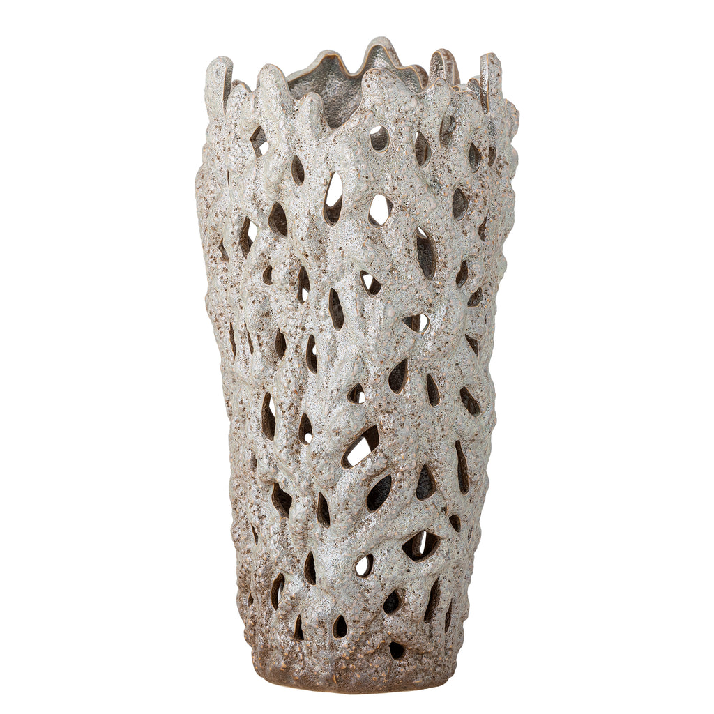 Eunice - Vase Déco - Blanc - Grès