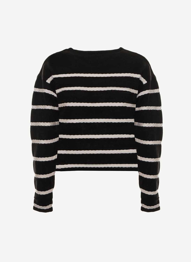 Lee Cooper - Pull Striped - Noir - Femme