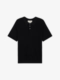 Le Polo Noir En Maille Torsadée