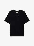 Le Polo Noir En Maille Torsadée