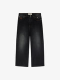 Le Pantalon Baggy En Denim Noir Délavé