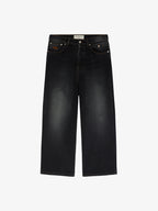 Le Pantalon Baggy En Denim Noir Délavé