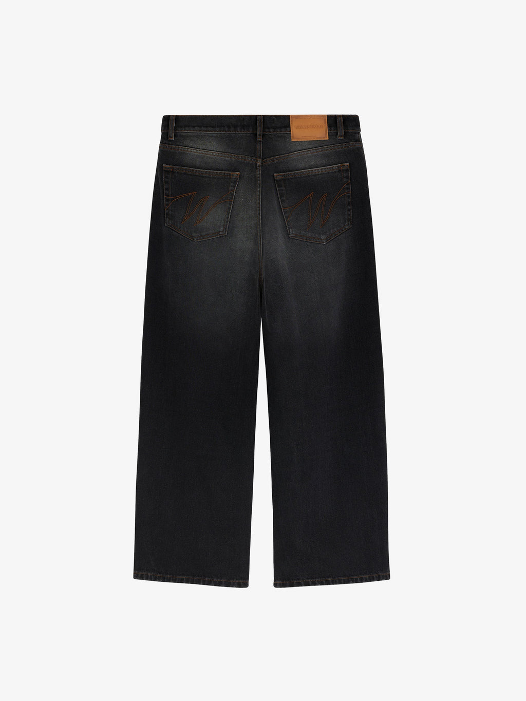 Le Pantalon Baggy En Denim Noir Délavé