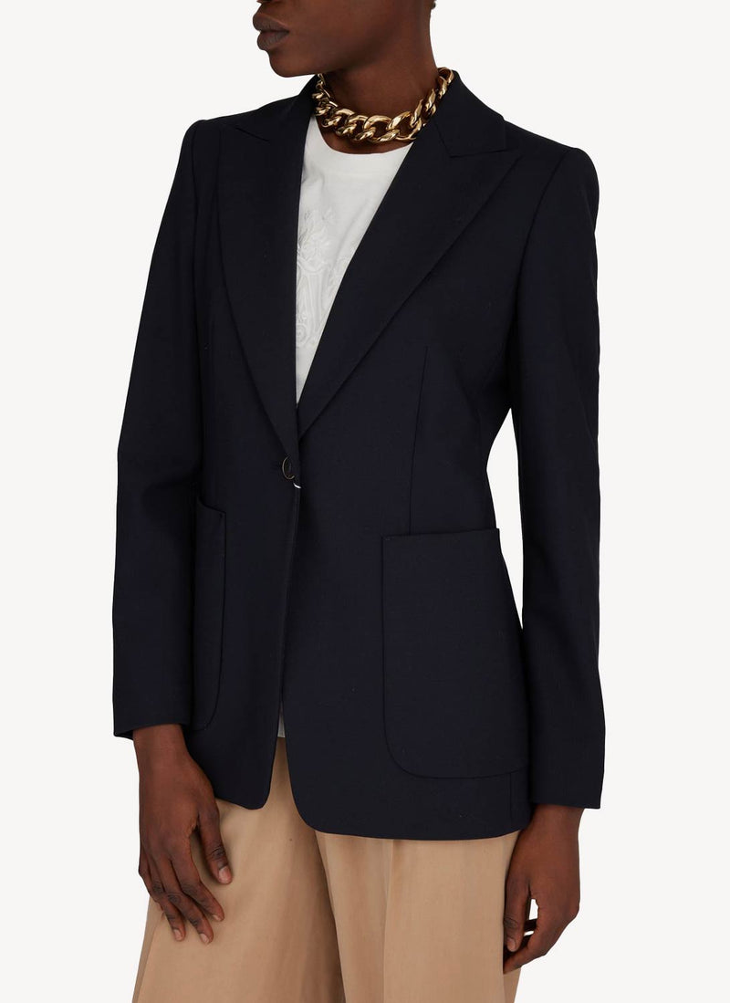 Max Mara - Blazer En Laine Acaici - Blue - Femme