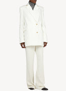 Loulou Studio - Blazer Mani En Coton Biologique - White - Femme