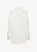 Loulou Studio - Blazer Mani En Coton Biologique - White - Femme