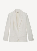 Zadig & Voltaire - Blazer Vow Tailleur Lin - Blanc - Femme