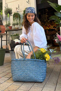 Borsa Shopping Delhi Large - Celeste