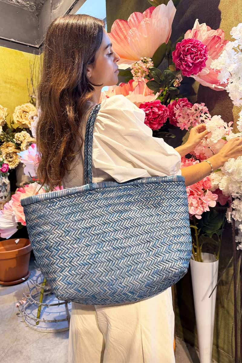 Borsa Shopping Delhi Large - Celeste