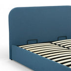 Tilly - Lit Double Avec Coffre En Tissu Bleu