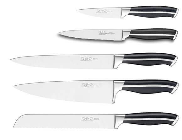 Bloc De Couteaux Glasgow En Inox Avec 5 Couteaux Jupiter