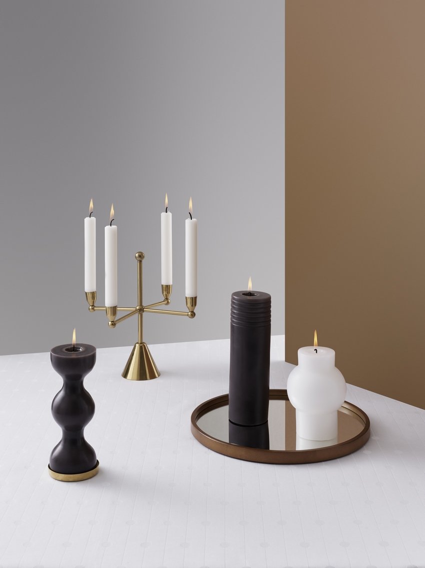 Freestanding Column Candle - Celadon