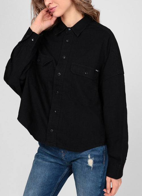 Replay - Chemise En Jean À Poches - Black - Femme